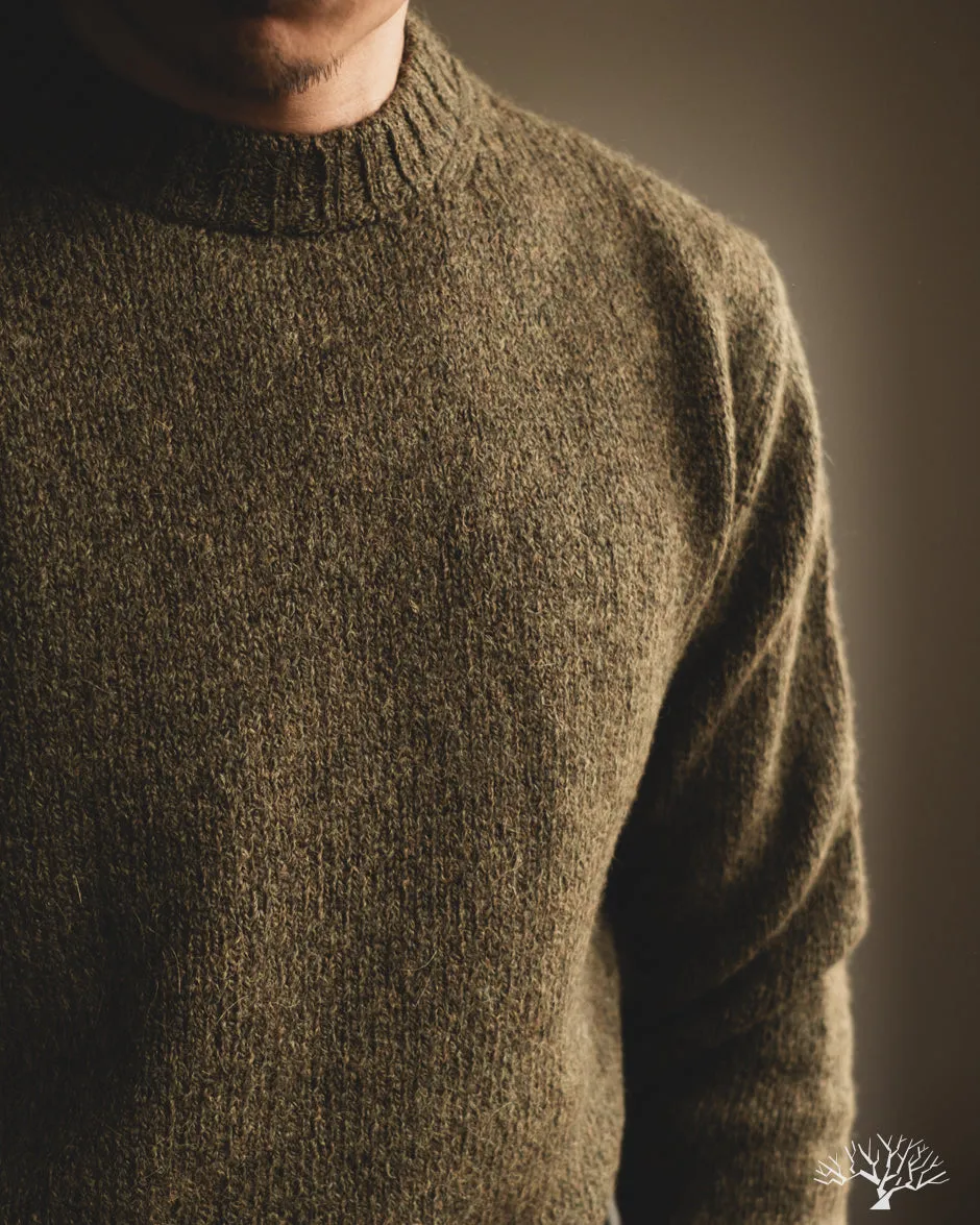 Alpaca Crewneck Sweater - Forest
