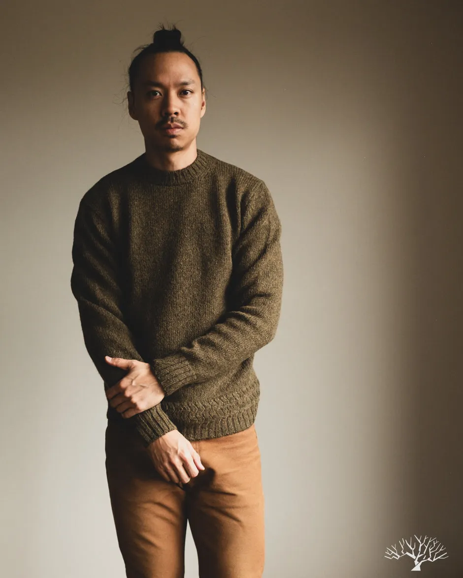 Alpaca Crewneck Sweater - Forest