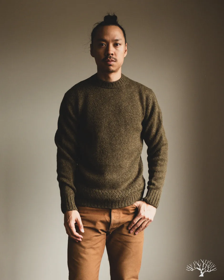 Alpaca Crewneck Sweater - Forest