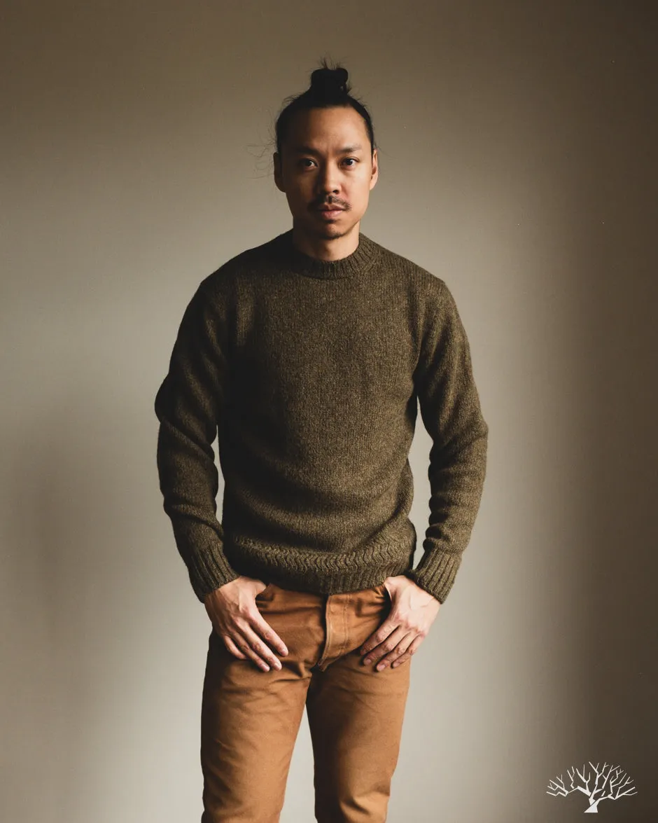 Alpaca Crewneck Sweater - Forest
