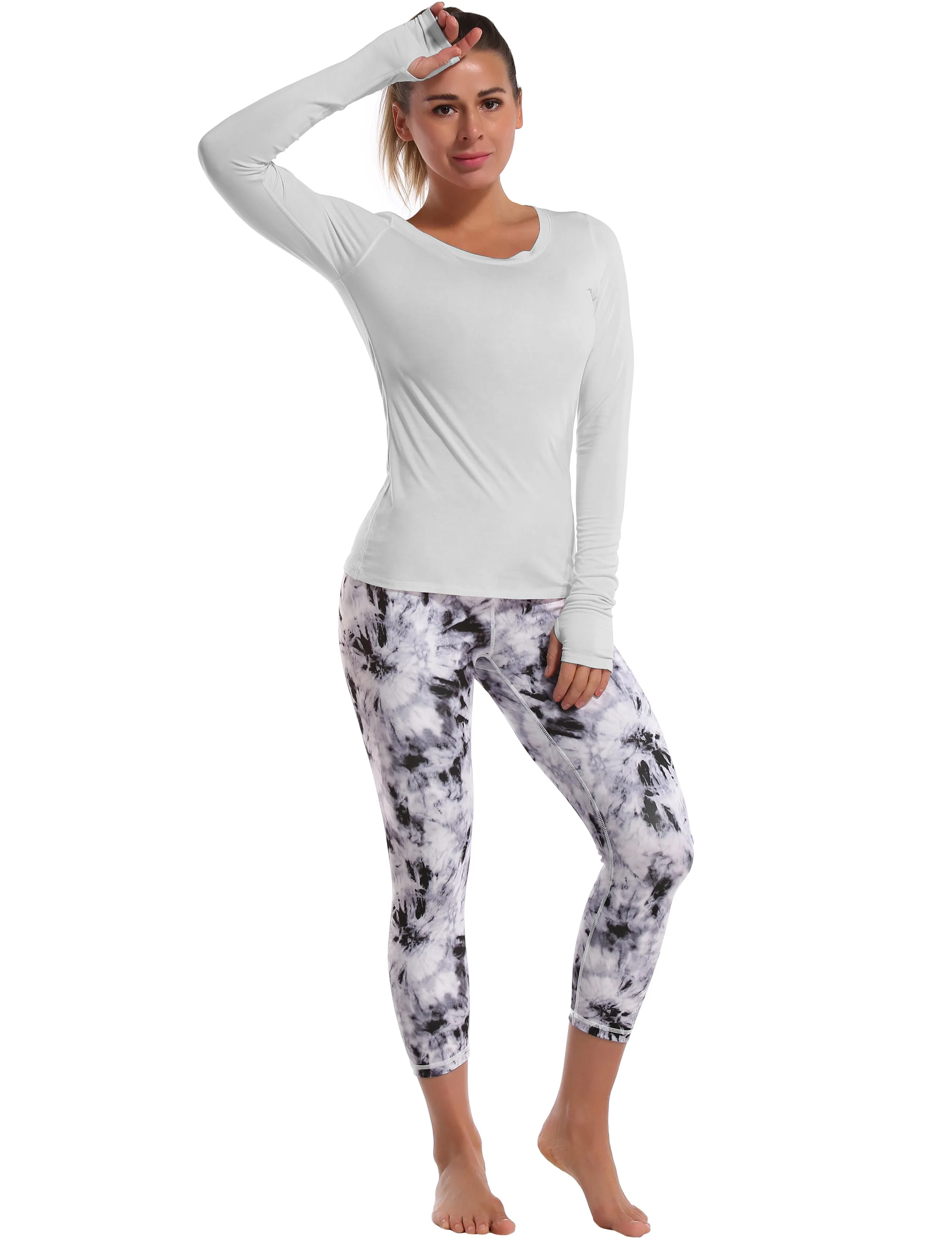 Athlete Long Sleeve Tops lightgray