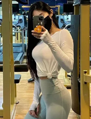 Athlete Long Sleeve Tops white ins_Tall Size