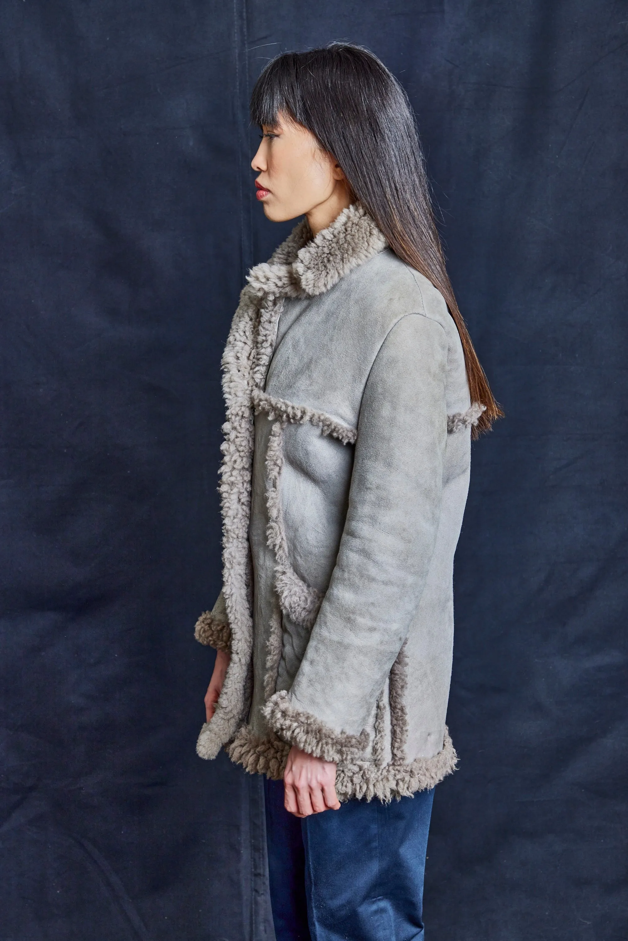 Baily's Grey Sheepskin Jacket