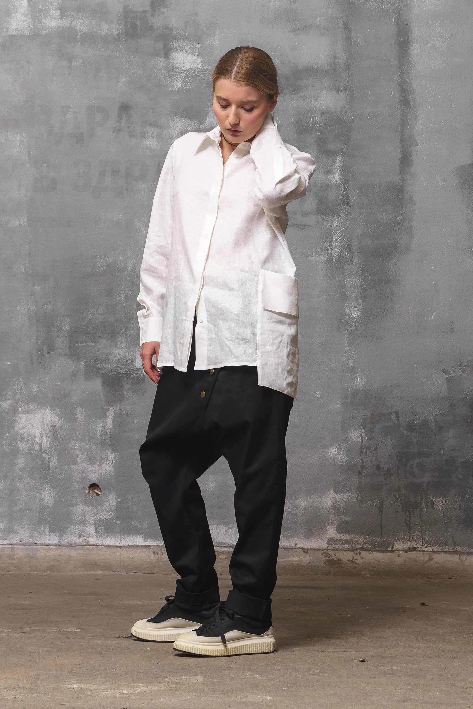 Black Baggy Denim Pants
