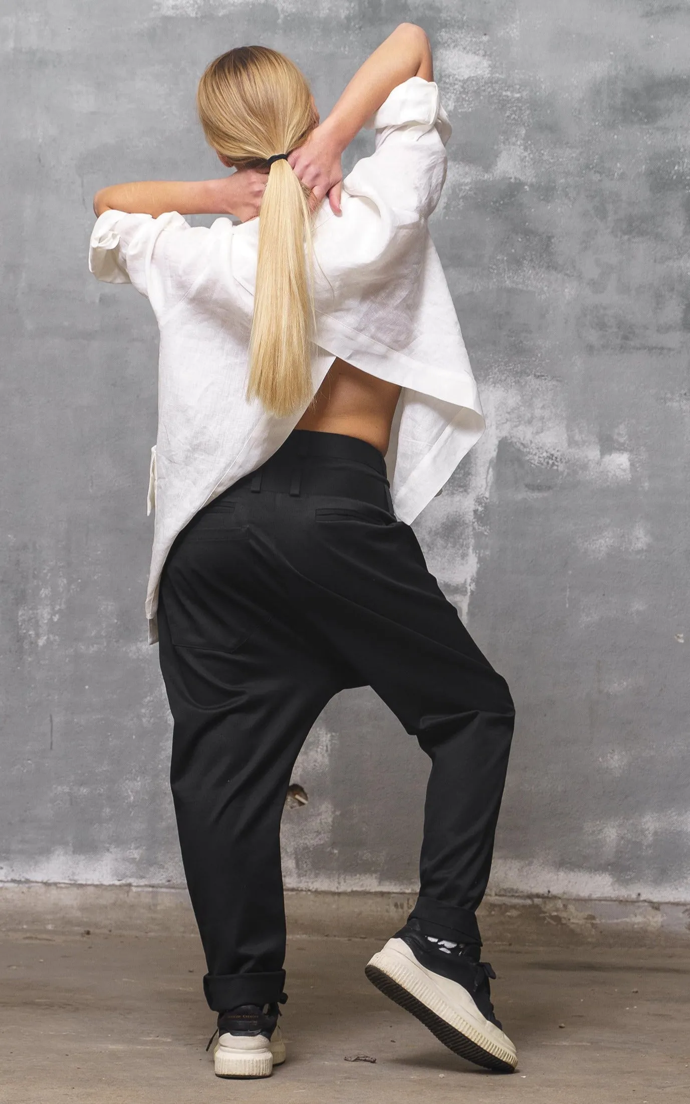 Black Baggy Denim Pants