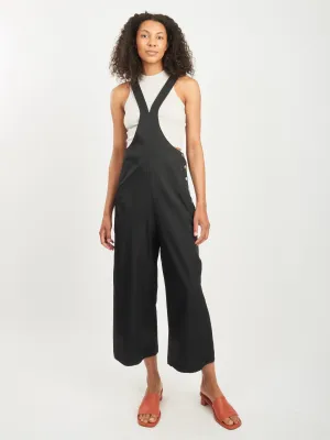 Black Drapey Suiting Jumpsuit
