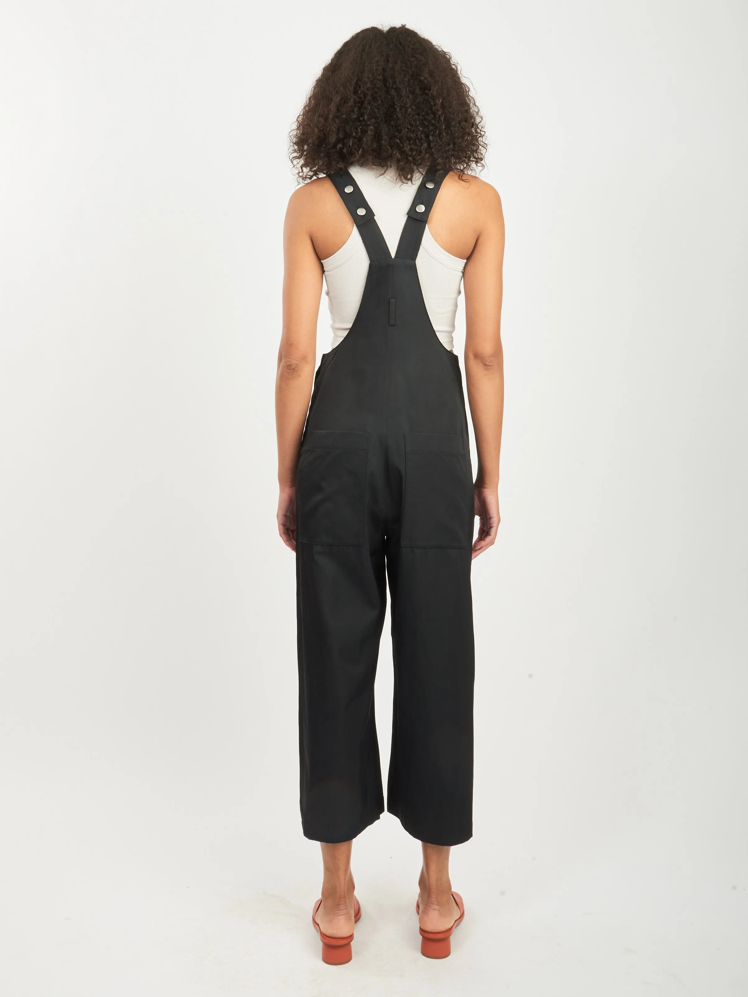 Black Drapey Suiting Jumpsuit