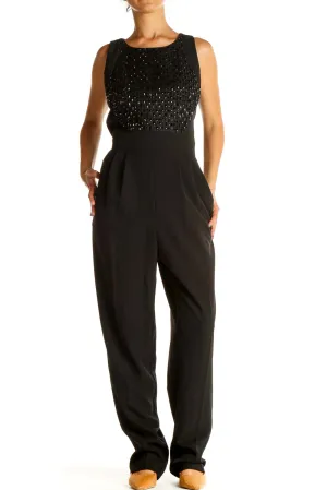 Black Sequin Jumpsuit