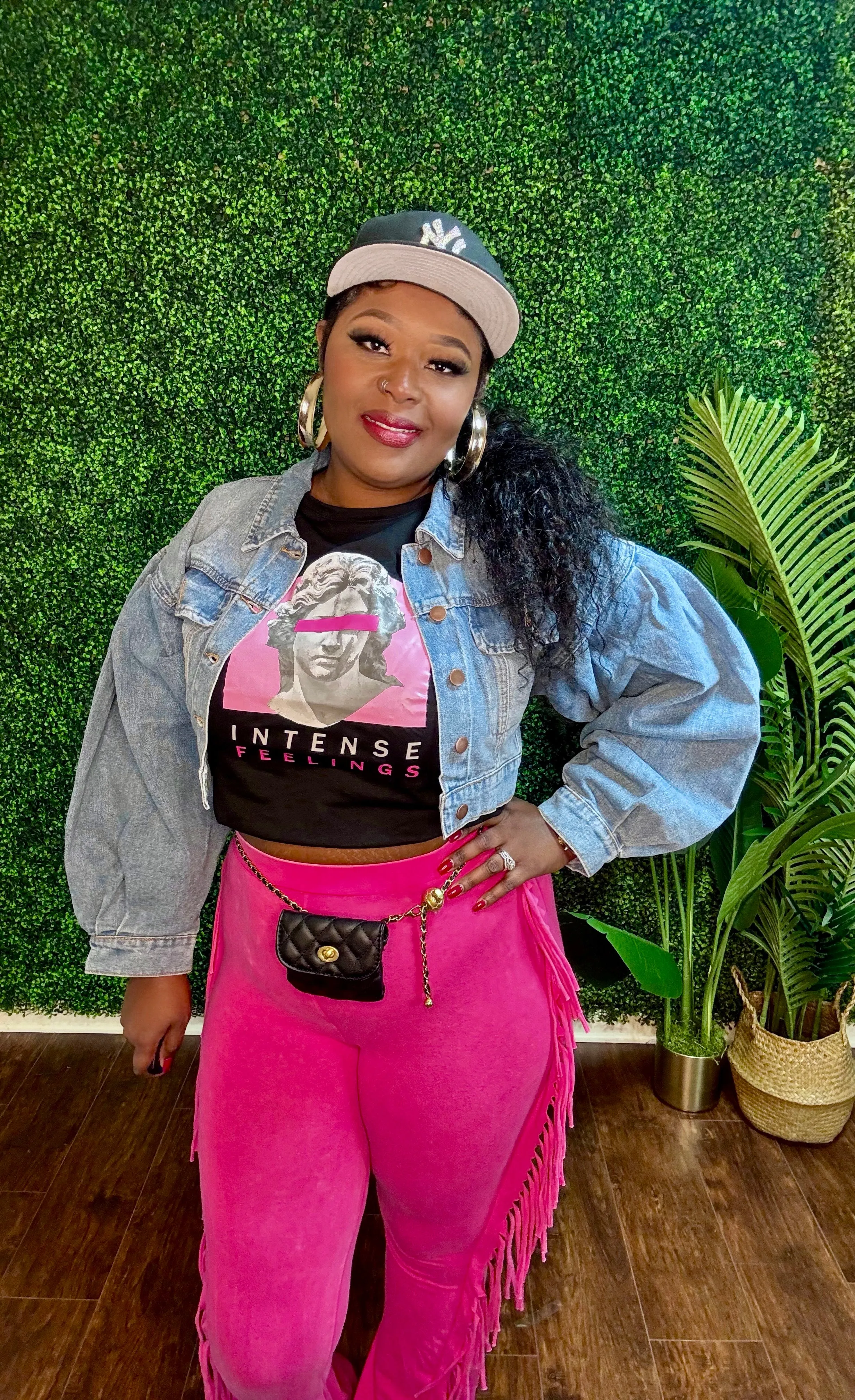 BOHO FRINGE DETAILED PANTS (Hot Pink)