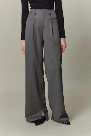 Brydie Straight-Leg Trousers in Sheep Wool