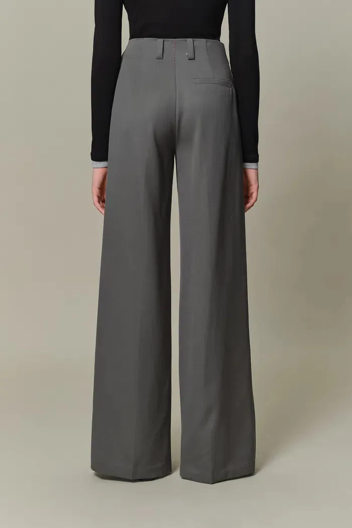 Brydie Straight-Leg Trousers in Sheep Wool