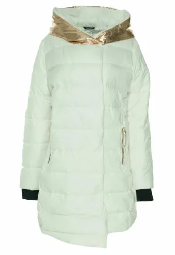 Calvin Klein Performance Women's Down Metallic Hood Walker Jacket Cloud Small