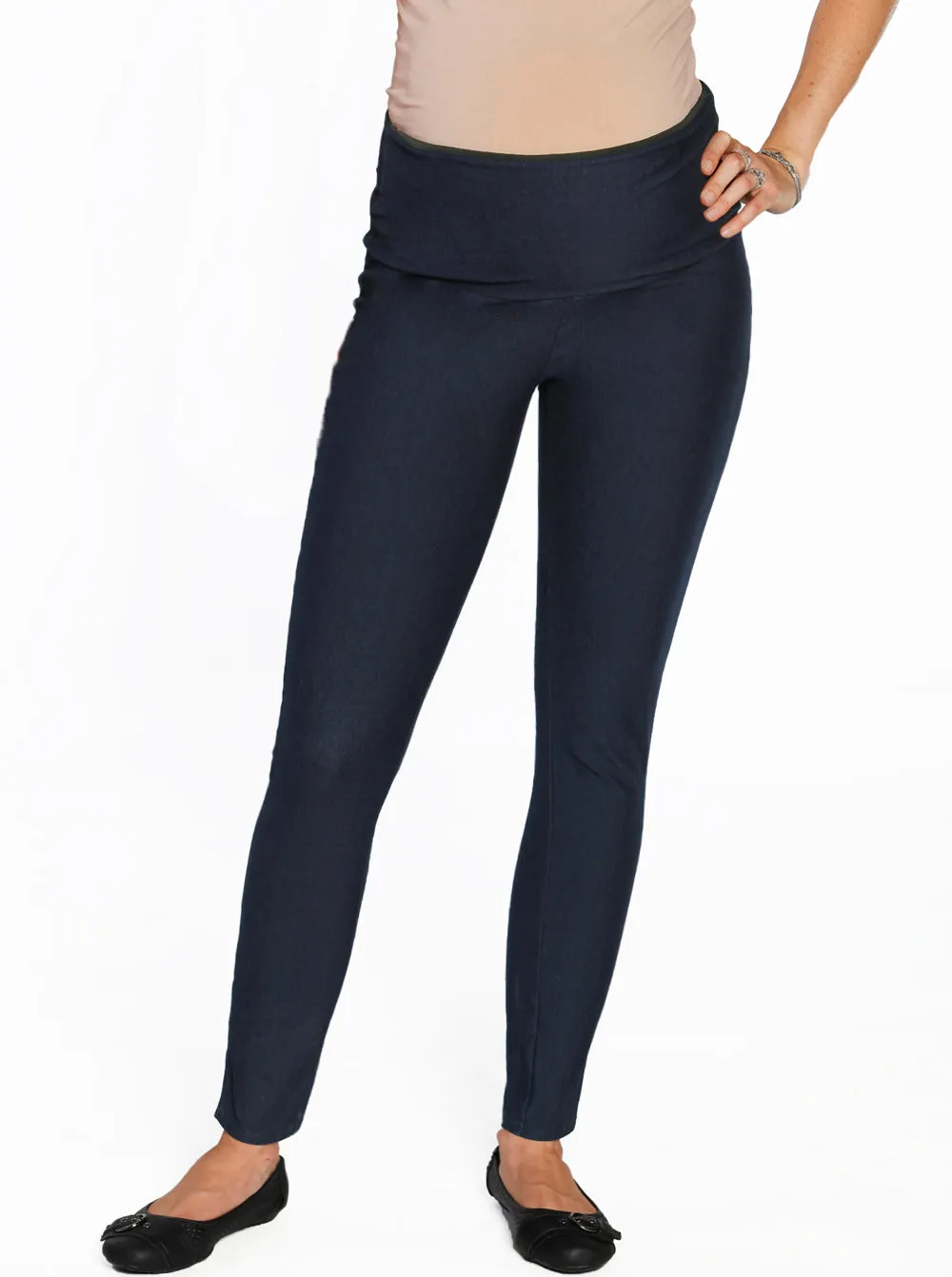 Deluxe High Waist Maternity Denim Jegging