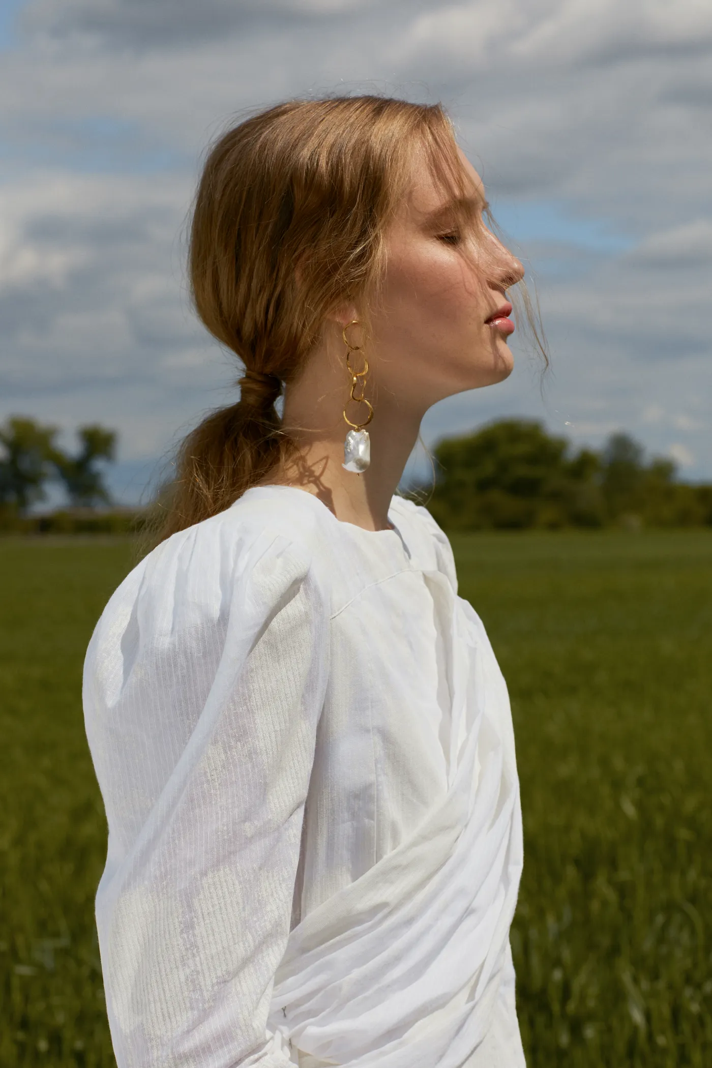 Draped Cotton Top