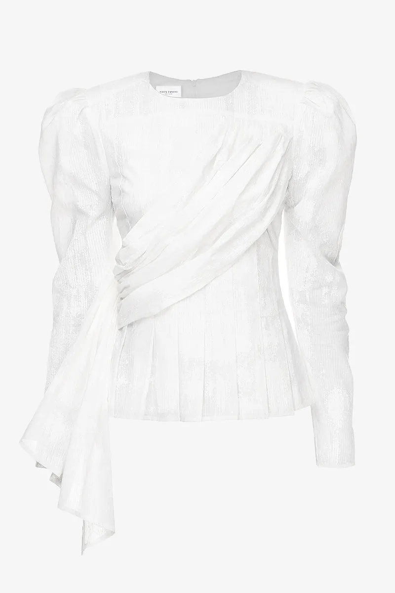 Draped Cotton Top