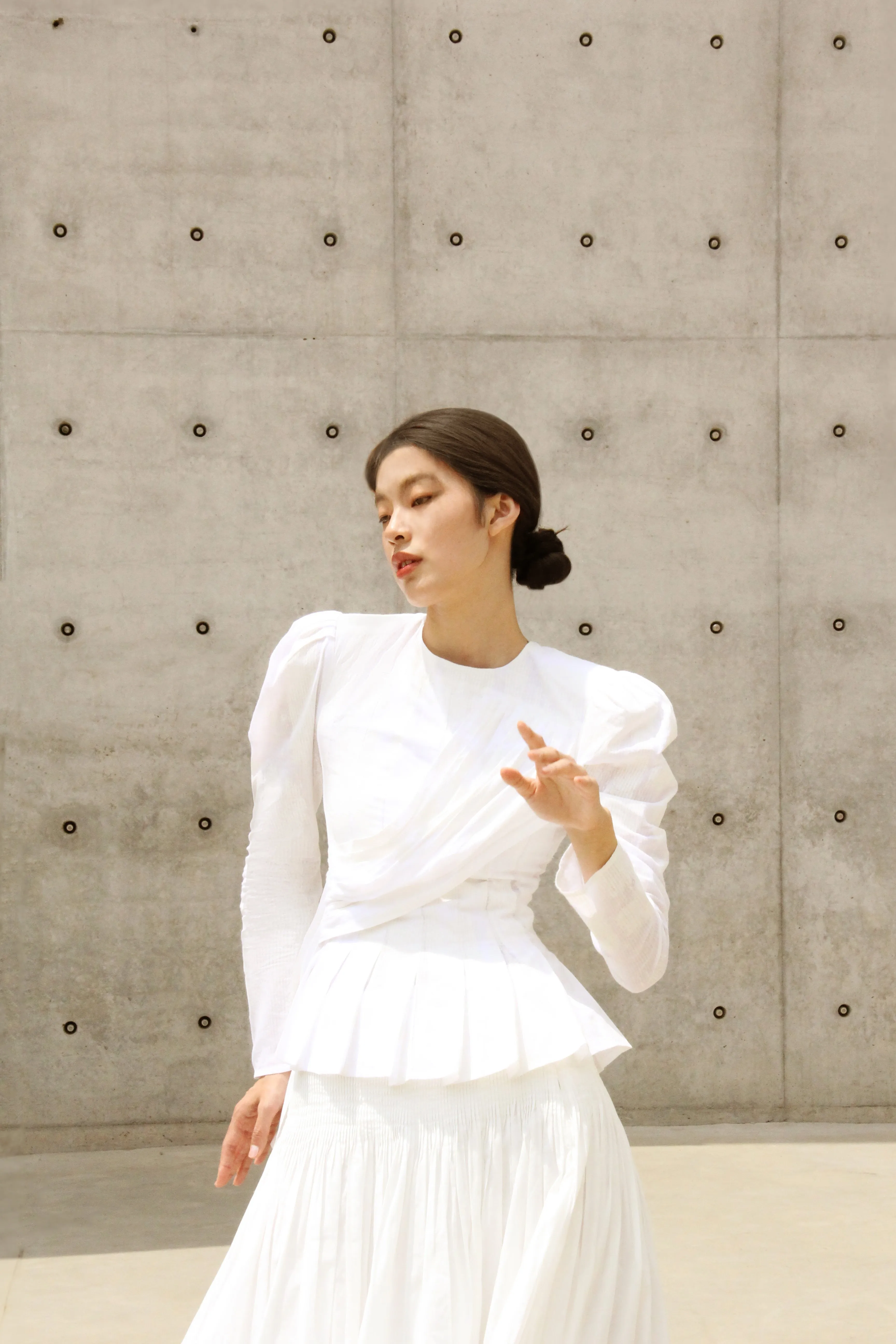 Draped Cotton Top