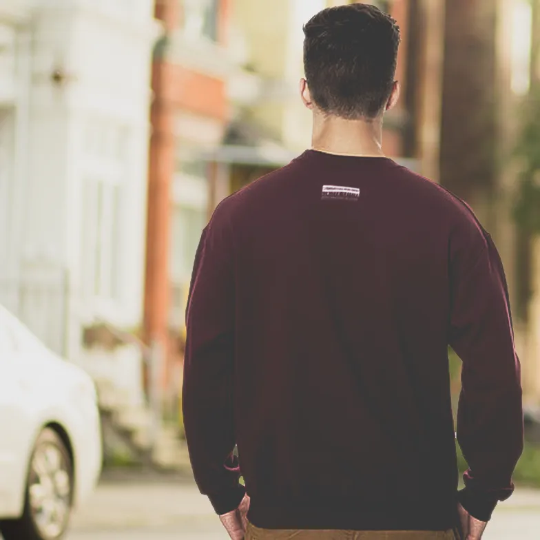 Drug Free Youth Crewneck in Maroon