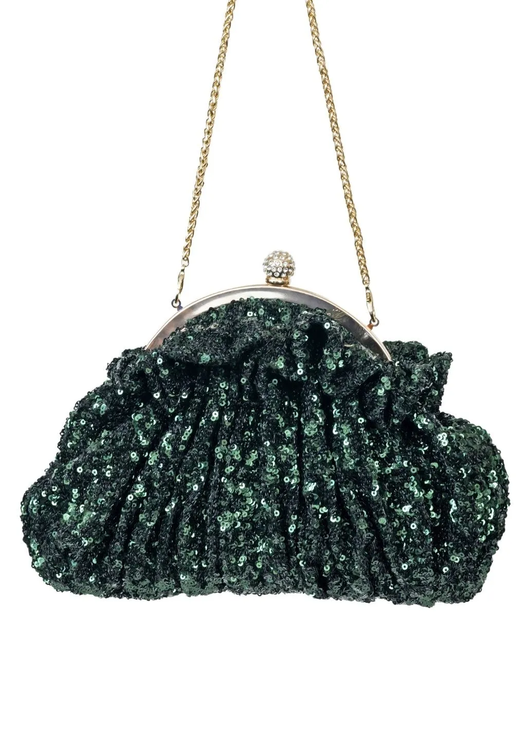 Emerald Green Starlight Clutch Bag