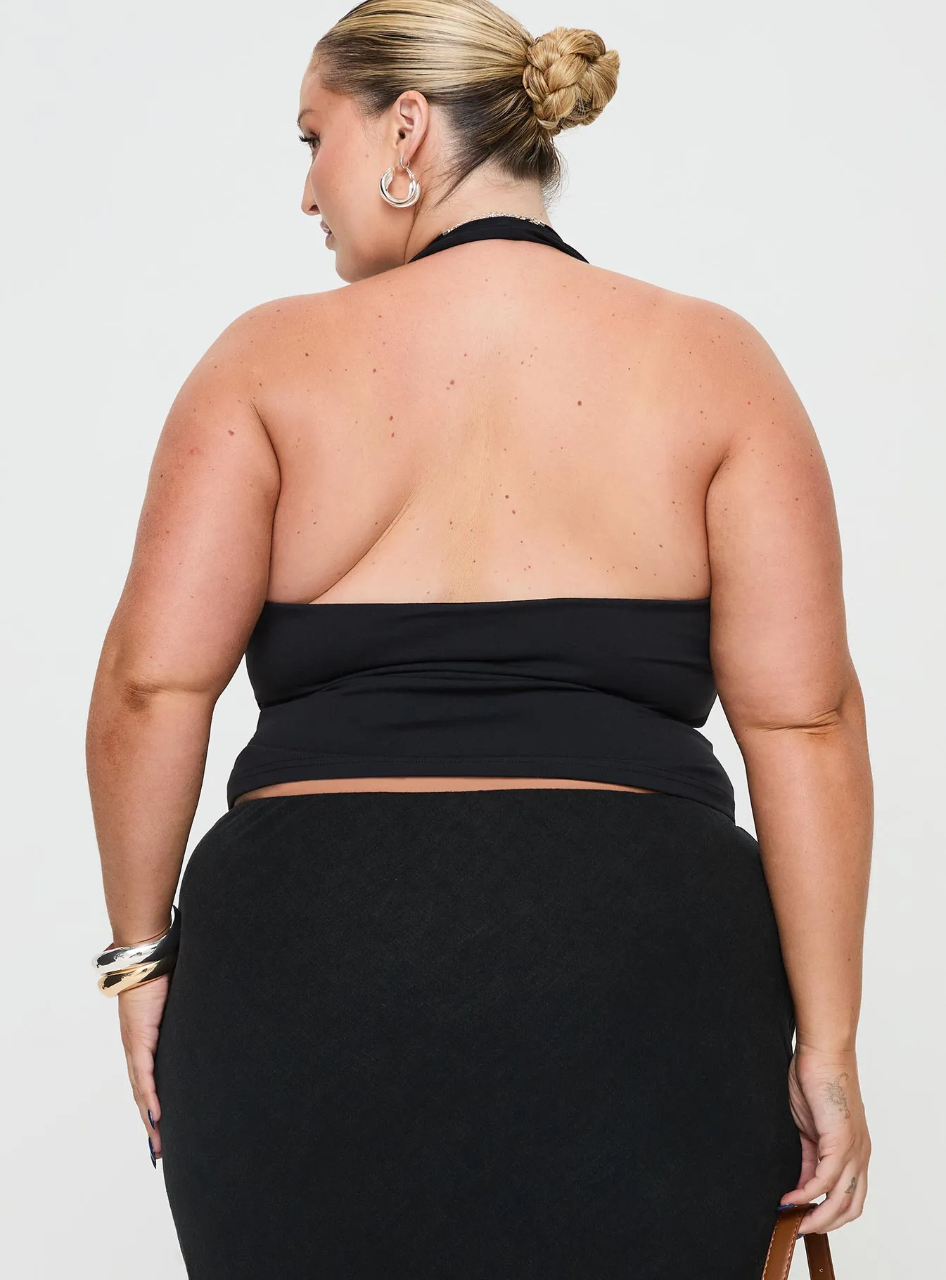 Evangelene Halter Top Black Curve