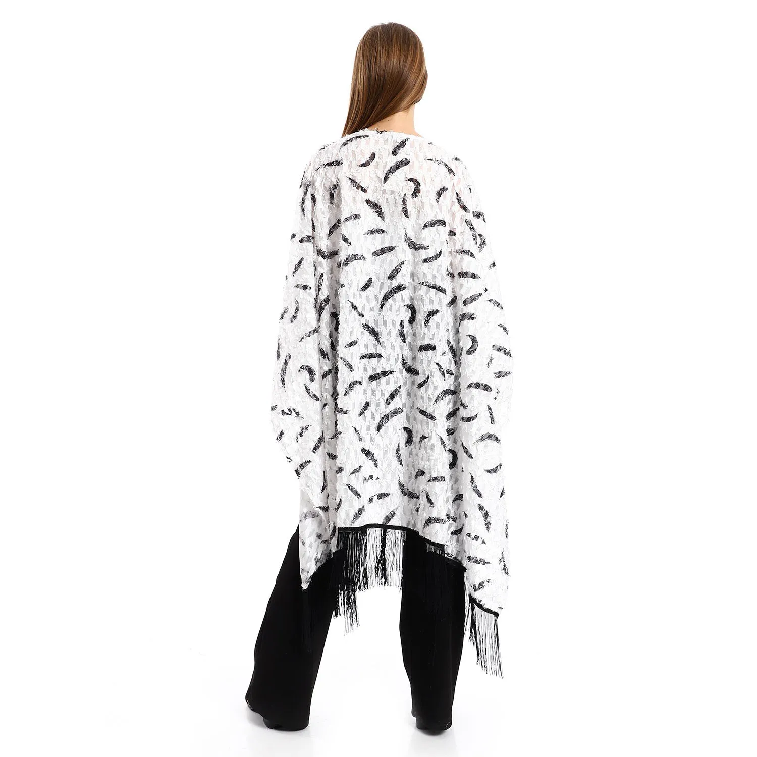 Eyelash Open Neckline Cardigan - Kady