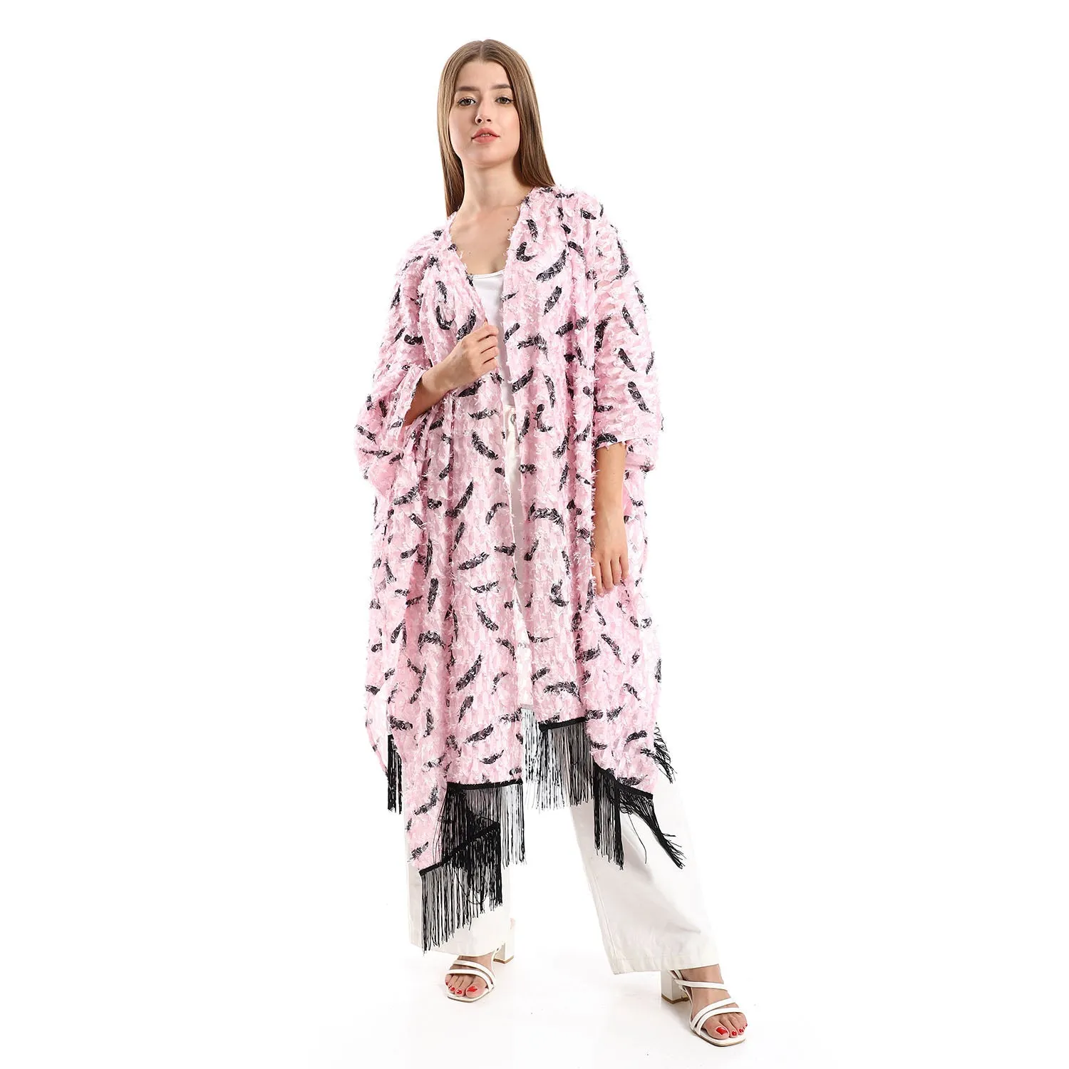 Eyelash Open Neckline Cardigan - Kady