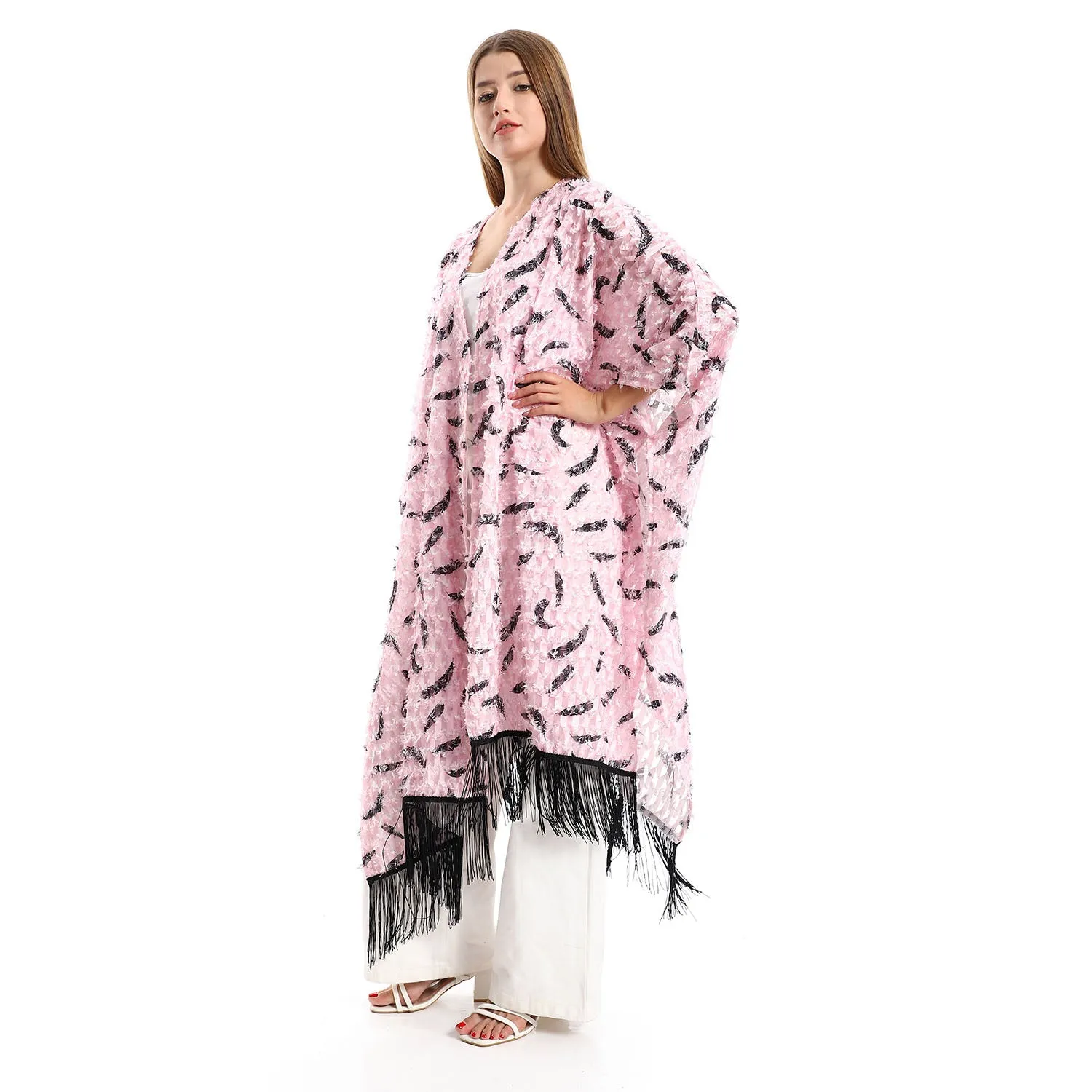 Eyelash Open Neckline Cardigan - Kady