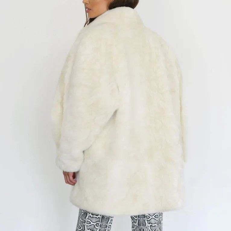 Fashion Faux Fur Long Sleeve Warm Women's Outwear