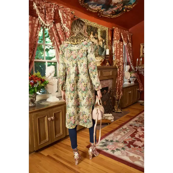 Floral Jacquard Coat