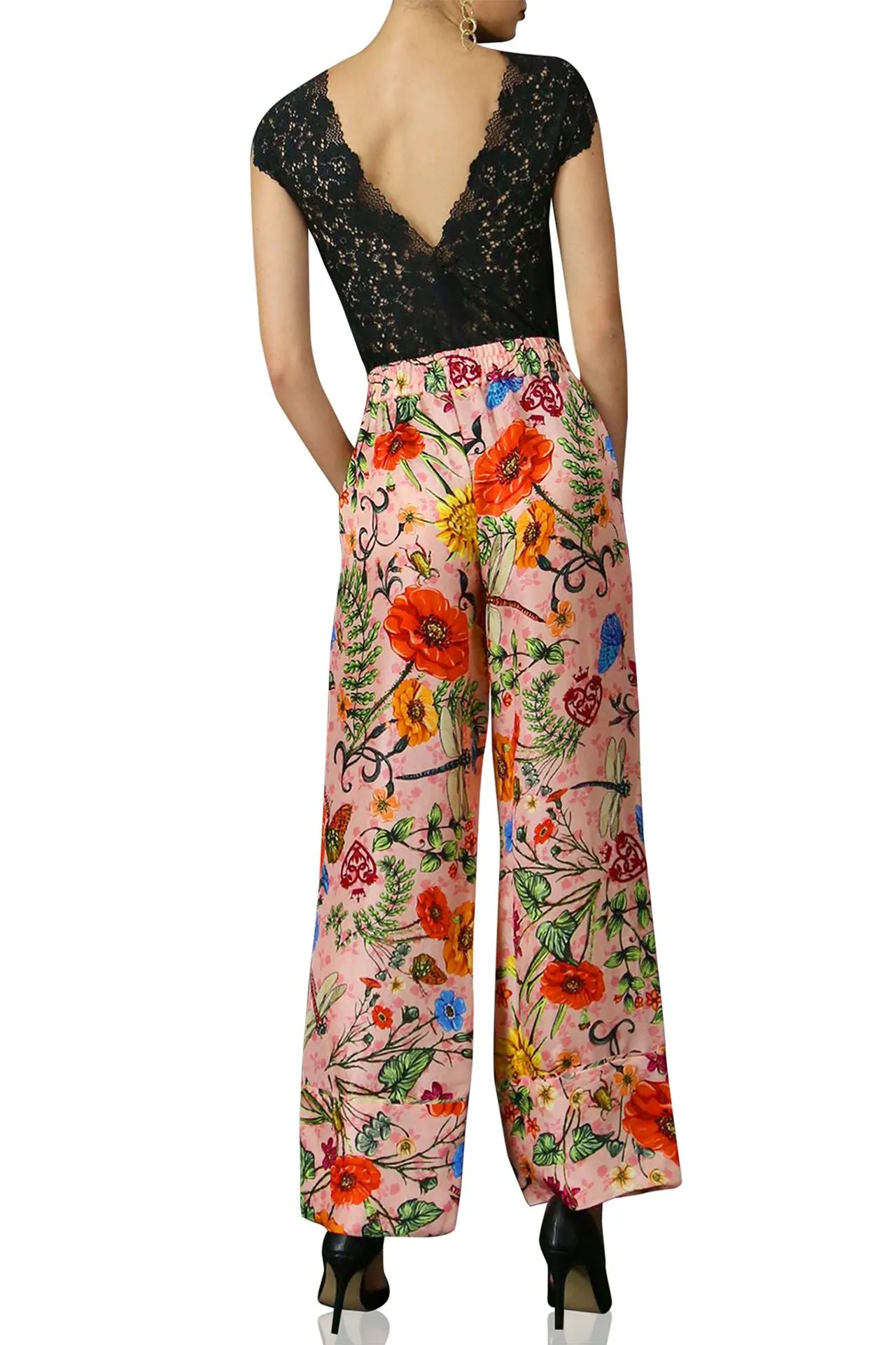 Floral Print Straight Fit Pants