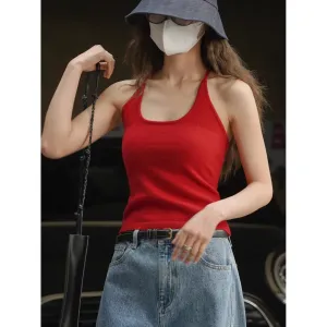 FLYTONN-Summer Sexy Wool Tank Tops Soft, Skin Friendly, Slim Fit Top for Women