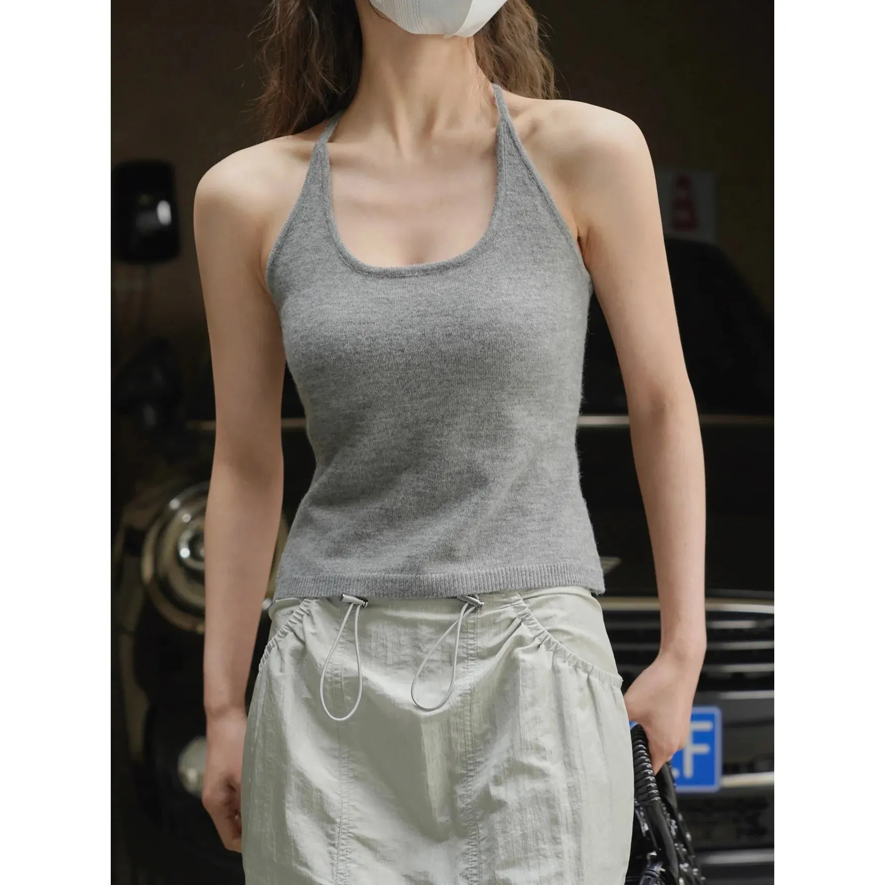 FLYTONN-Summer Sexy Wool Tank Tops Soft, Skin Friendly, Slim Fit Top for Women