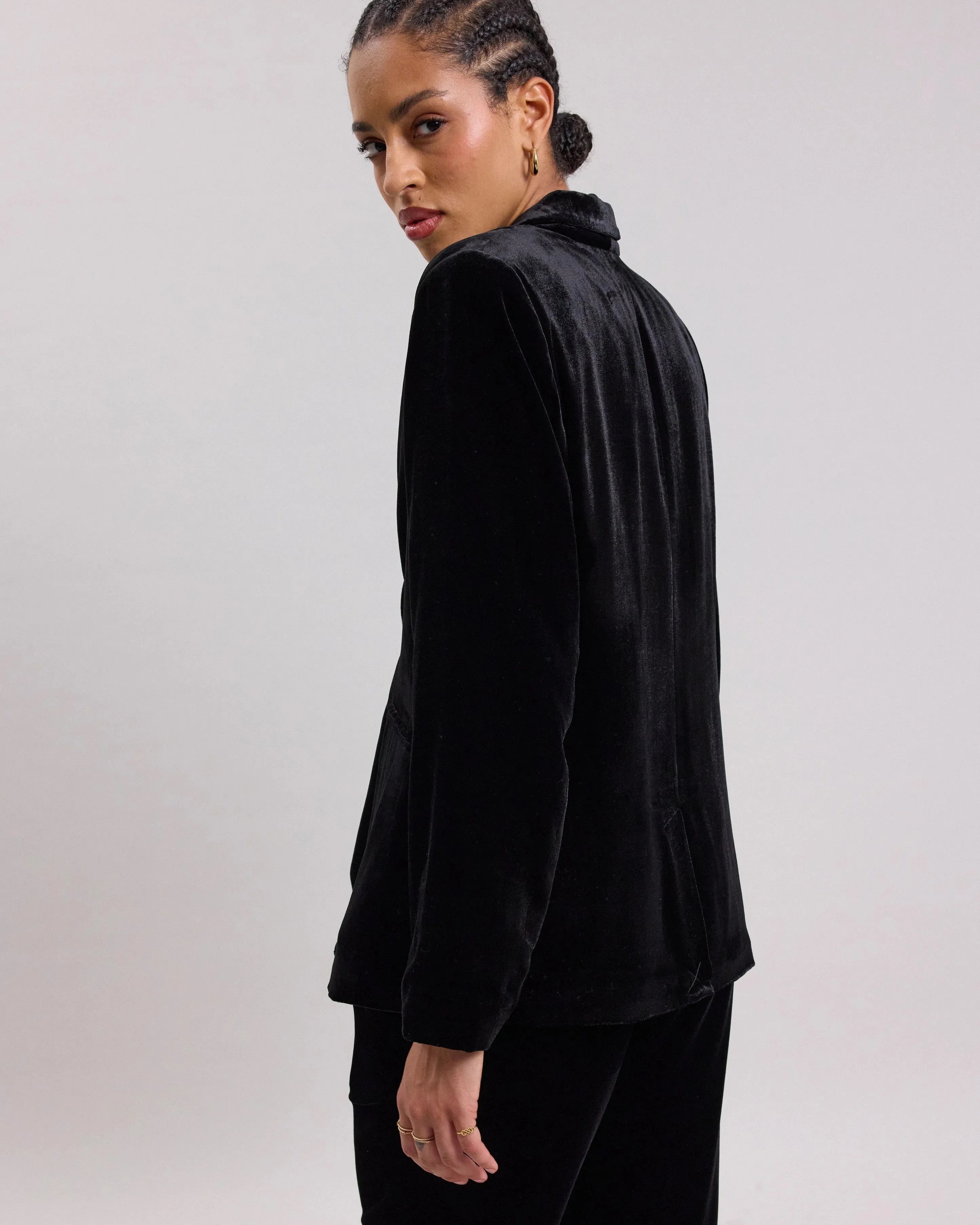 Hartford Vekma Velvet Jacket Black