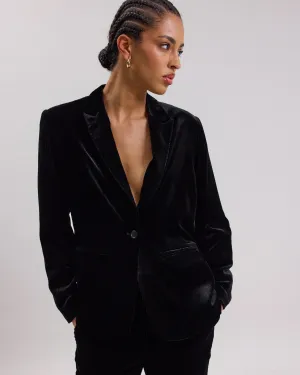 Hartford Vekma Velvet Jacket Black