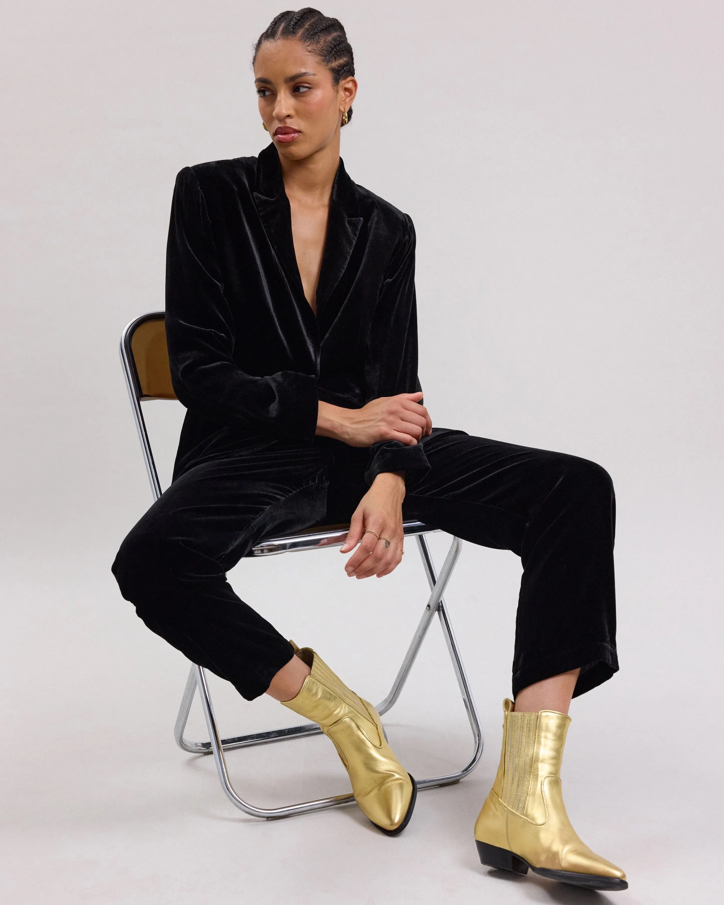 Hartford Vekma Velvet Jacket Black