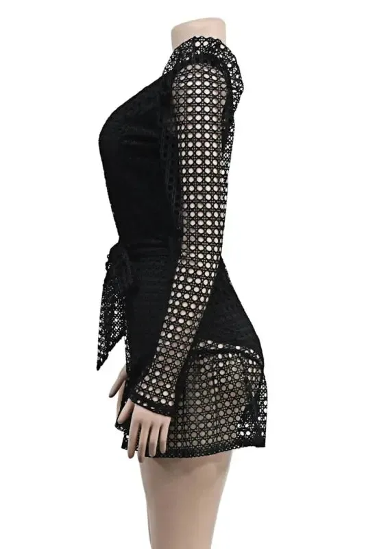 Hello Dolly One Shoulder Belted Backless Romper