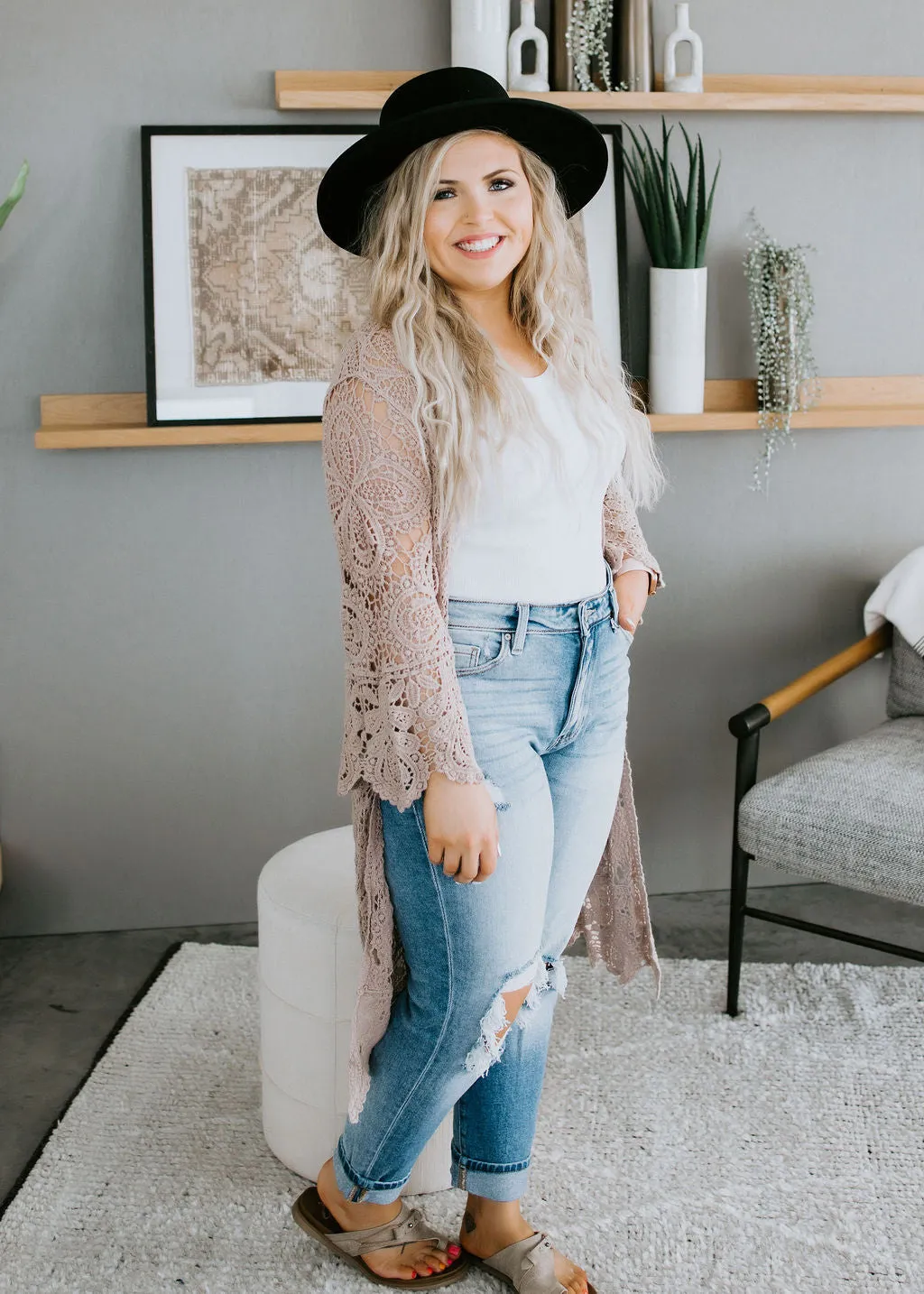 Hilary Crochet Lace Cardigan