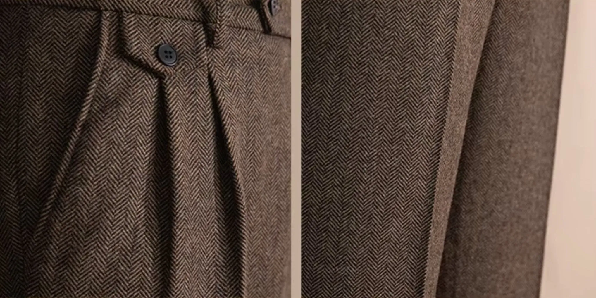 Khakhi Elegant Wool Gurkha Pants by Italian Vega® (Winter Edition)