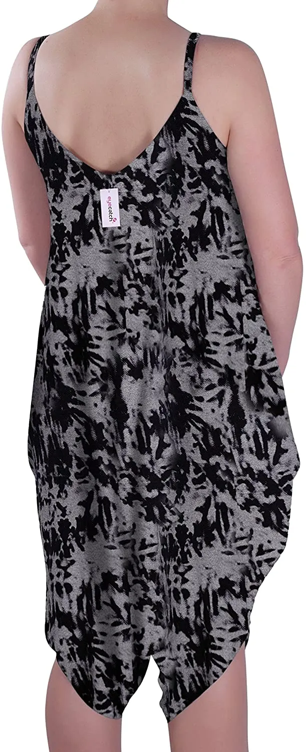 Lagenlook Strappy Jumpsuit Tye Dye