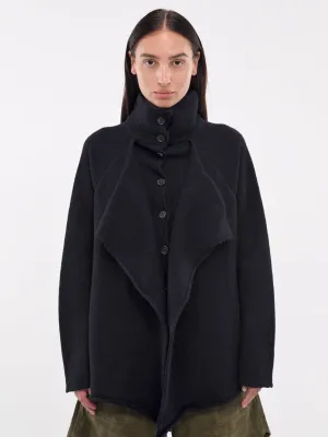 Layered High Neck Cardigan (KW1268-YN0388-NAVY)