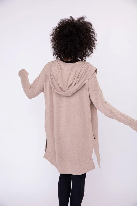 Lindsey Longline Hooded Cardigan with Pockets