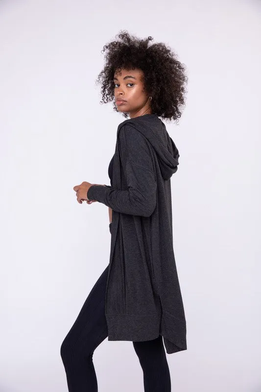 Lindsey Longline Hooded Cardigan with Pockets
