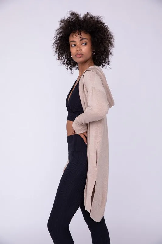 Lindsey Longline Hooded Cardigan with Pockets