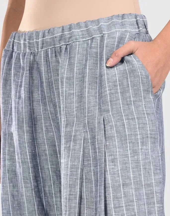 Linea Palazzo Crop Pants, Sky