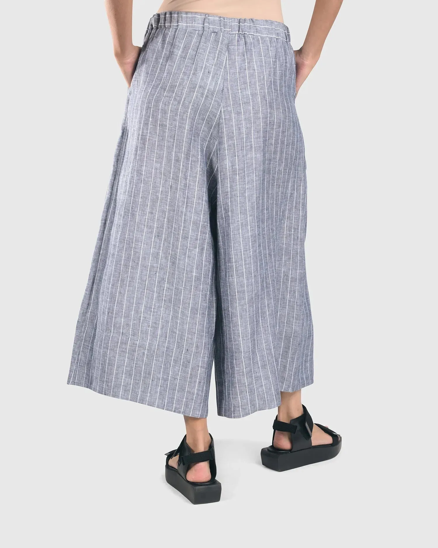 Linea Palazzo Crop Pants, Sky