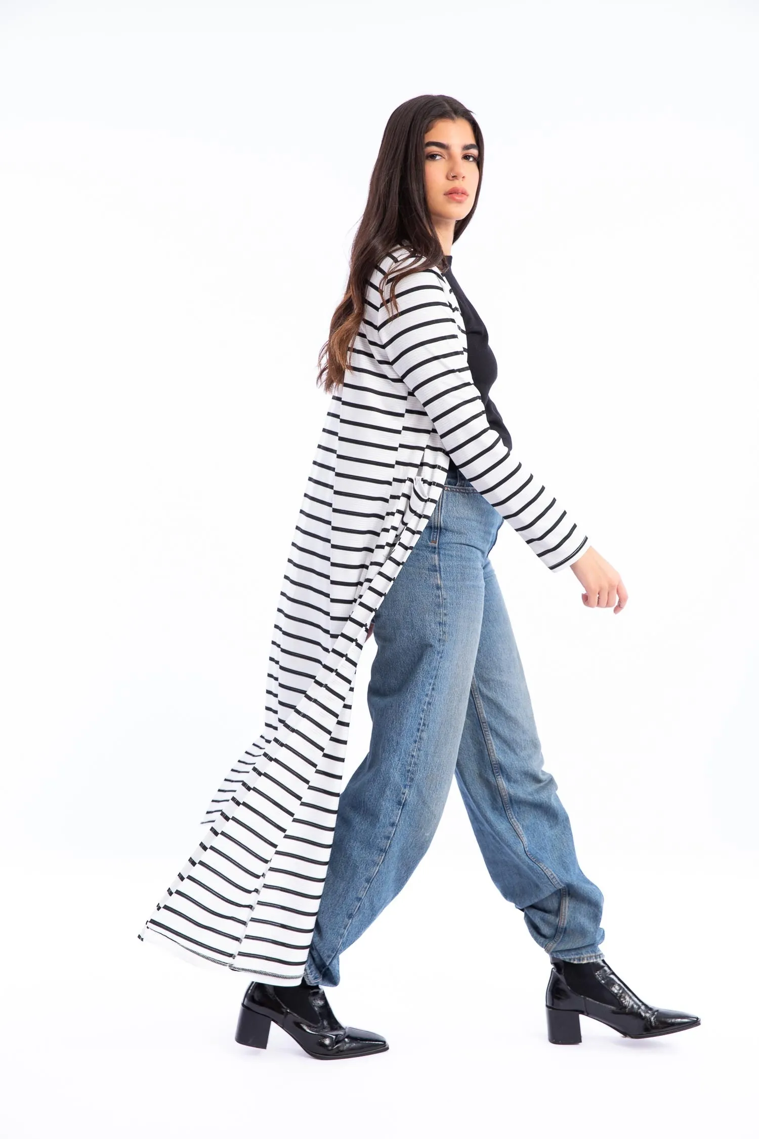Long Sleeves Slip On Long Cardigan - Kady