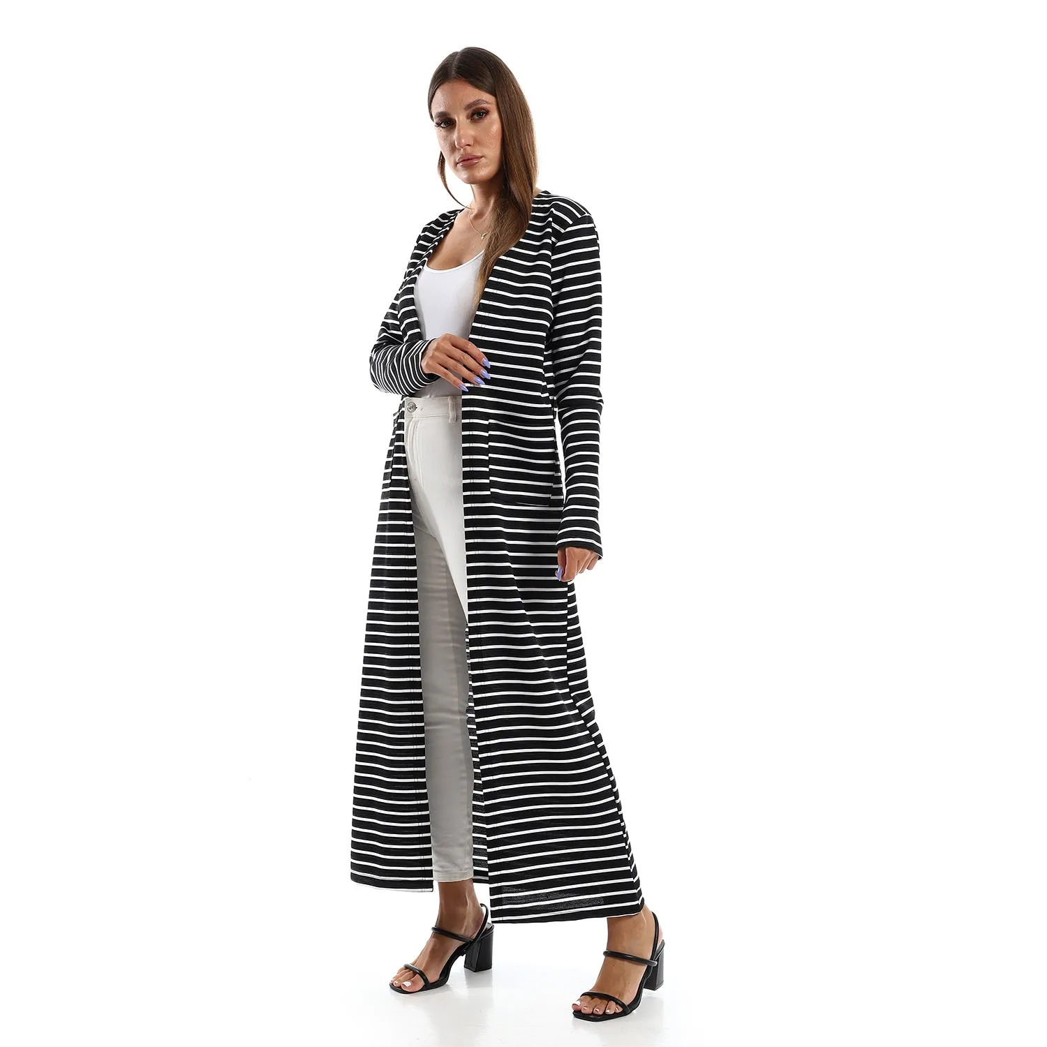 Long Sleeves Slip On Long Cardigan - Kady