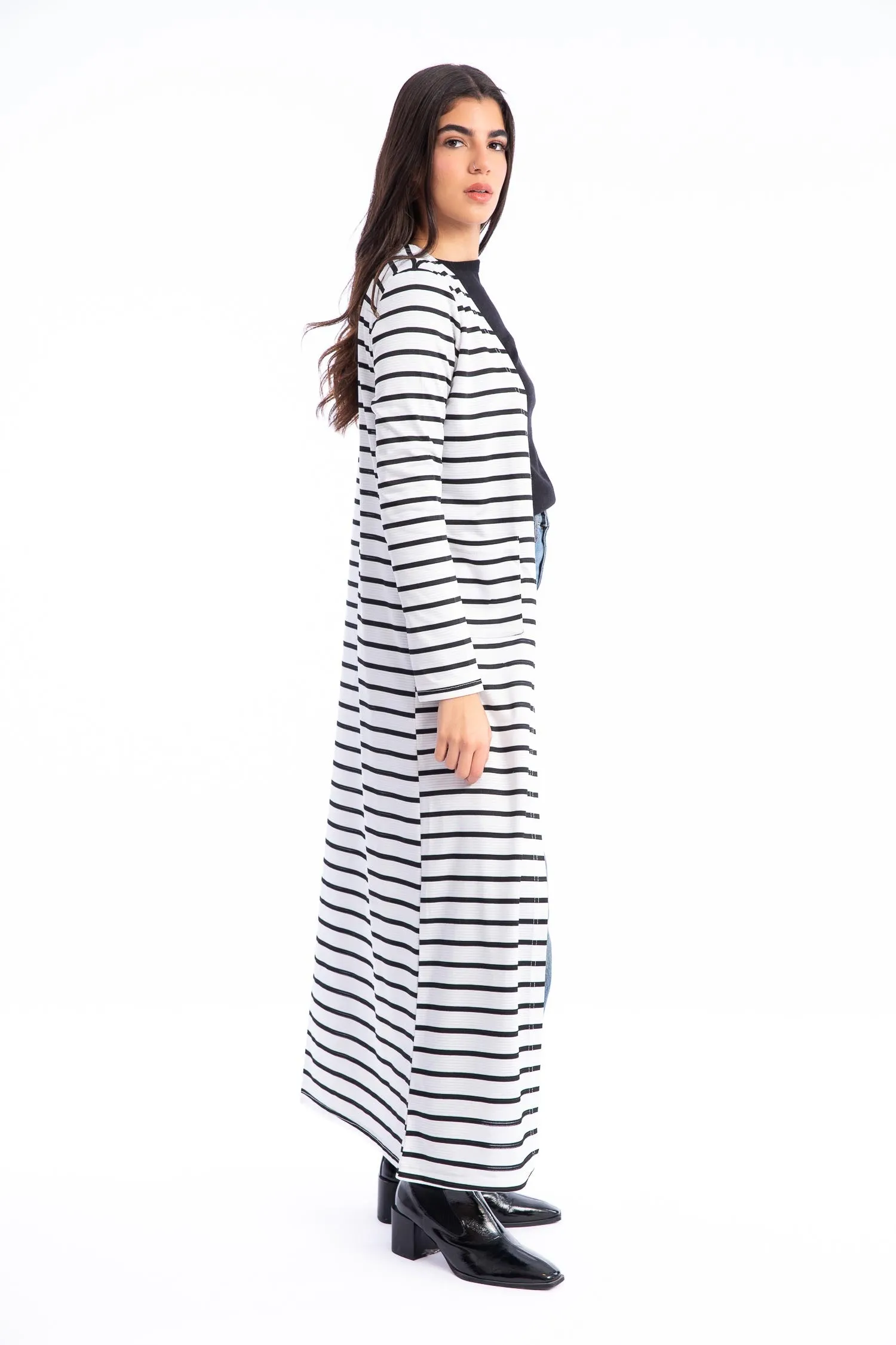 Long Sleeves Slip On Long Cardigan - Kady