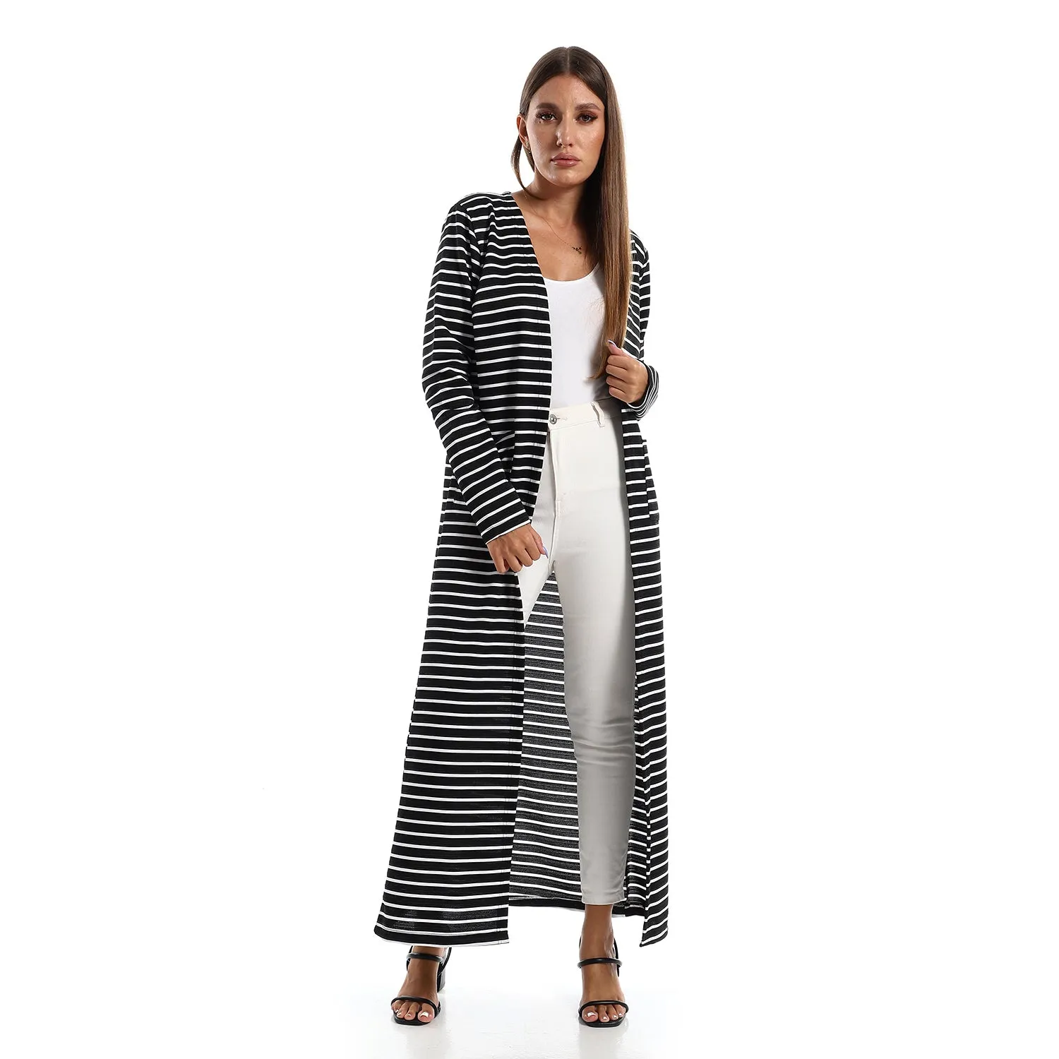 Long Sleeves Slip On Long Cardigan - Kady