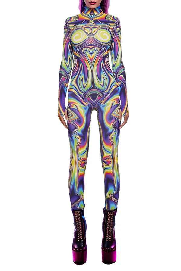 MB FASHION Vibrant High-Neck Full-Body Jumpsuits 6707LY