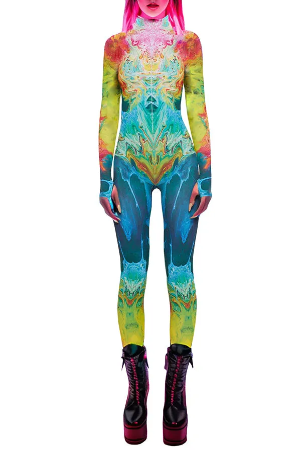 MB FASHION Vibrant High-Neck Full-Body Jumpsuits 6707LY